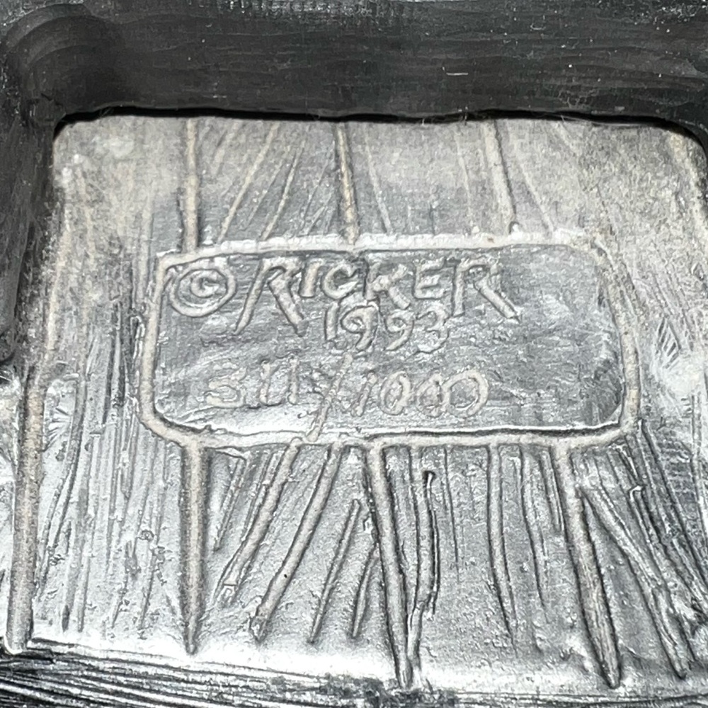 Vintage Rare Michael Ricker Pewter Sitting Santa & Cory Piano Limited Edition - Picture 8 of 12